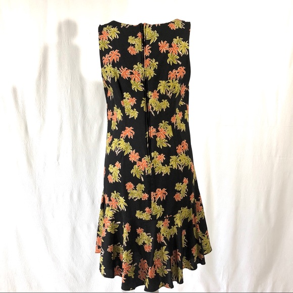 Nani Hawaii Sleeveless Black Palm Tree Print Dress - Picture 5 of 8